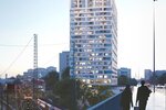 Wohnhochhaus LIESE in Berlin: Visualisierung Gebäude in der bestehenden Umgebung